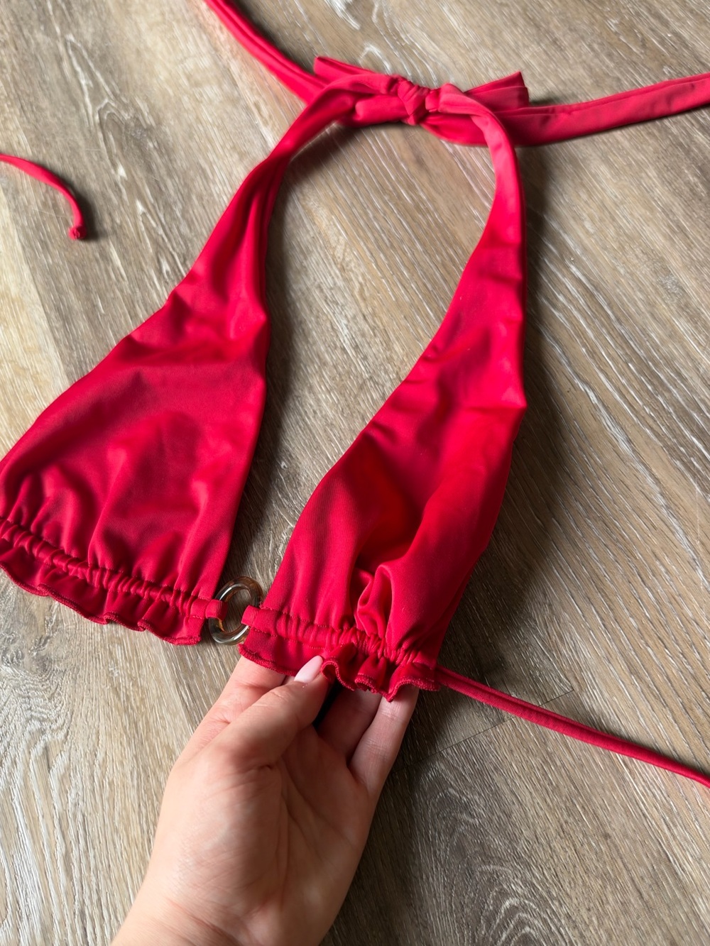 PacSun Red Halter Triangle Bikini Set - Picture 5 of 9